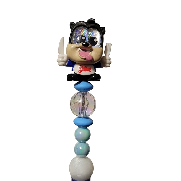 Disney Doorables P.J. Pete Custom Beaded Ballpoint Twist Pen Topper Blue - Picture 2 of 6